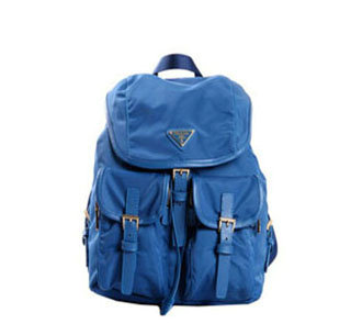 2014 Prada microfiber nylon drawstring backpack bag BZ0030 lightblue - Click Image to Close